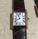 Swiss Quartz Replica Cartier Tank Solo Midsize Watch Rose Gold